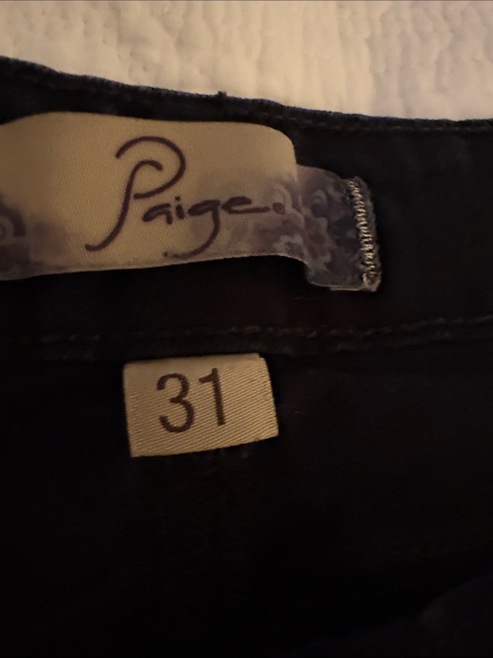 PAIGE Black Denim Jeans - Picture 2 of 6